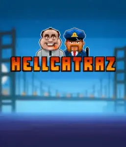 Explore the exciting world of Hellcatraz slot by Relax Gaming, showcasing a comic-style prisoner and a guard with the infamous Alcatraz prison and San Francisco skyline in the background. This image captures the light-hearted escapade of an Alcatraz-inspired game, perfect for those who enjoy playful themes, providing a nostalgic adventure. 