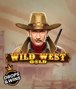  Encounter the rugged sheriff of "Wild West Gold," a captivating slot game by Pragmatic Play. The graphic depicts a stern-faced sheriff with a sheriff’s badge, framed by a sun-baked Old West town backdrop. The game's title is boldly featured in a classic font, complementing the theme of adventure and law enforcement in the wild frontier. 